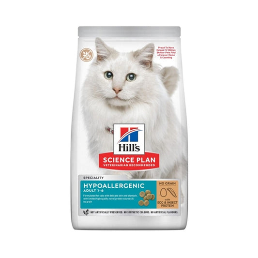 Hill's Science Plan Hypoallergenic Adult Cat Food with Egg & Insect Protein