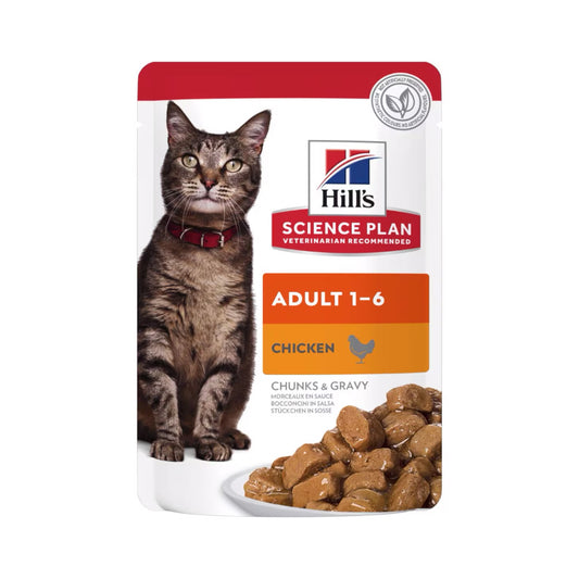 Hill's Science Plan Wet Food for Adult Cats in Gravy with Chicken 85g