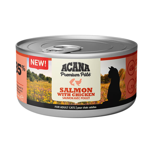 اكانا طعام رطب للقطط البالغة بنكهة السالمون والدجاج 85غ