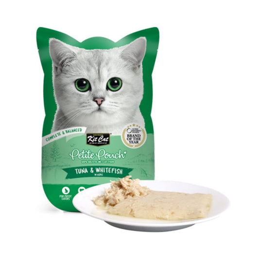 Kit Cat Petite Pouch Wet Cat Food with Tuna and Whitefish 70g