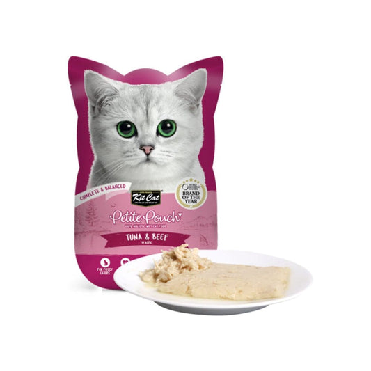 Kit Cat Petite Pouch Wet Cat Food With Tuna And Beef 70g