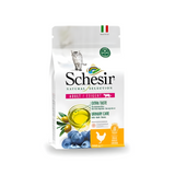 Schesir Urinary Care dry food with chicken, olive oil and blueberries for adult cats