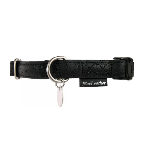 Zolux MacLeather Adjustable Collar Black