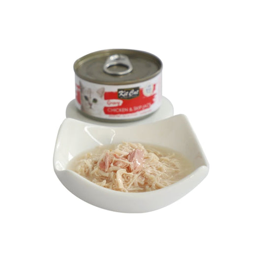 KitCat Gravy Wet Food Chicken and Skipjack in Broth 70g