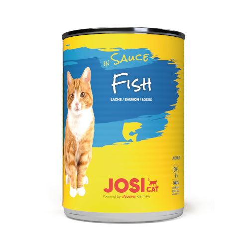 Juicy wet food for adult cats with fish flavor in sauce 415g