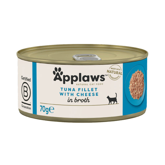 Applaws Wet Cat Food, Tuna Fillet with Cheese 70 g