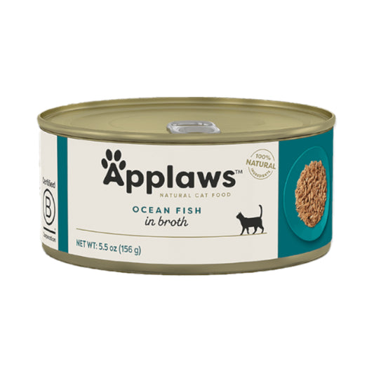 Applaws Wet Food for Adult Cats Ocean Fish in Broth 156g