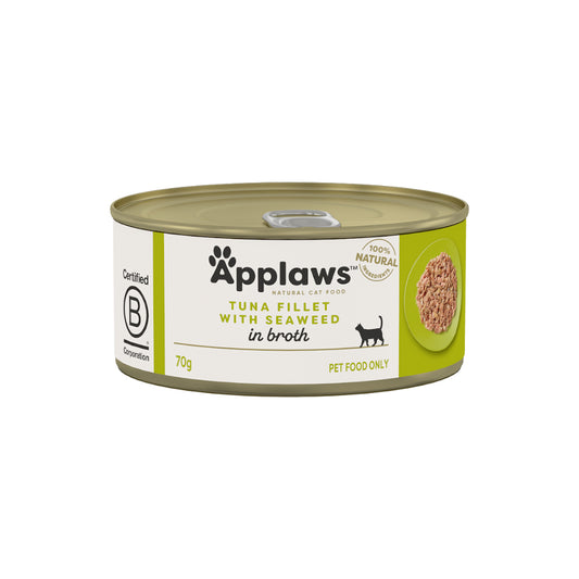 Applaws Wet Food for Adult Cats Tuna Fillet with Seaweed 70g