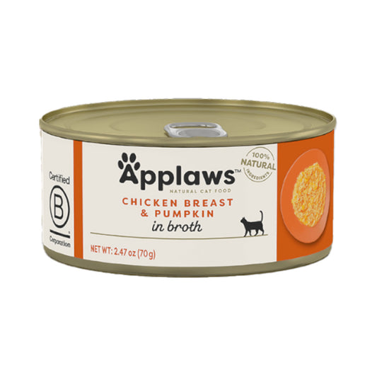 Applaws Wet Cat Food, Chicken Breast With Pumpkin In Broth 70 g