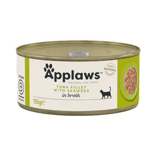 Applaws Wet Food for Adult Cats Tuna Fillet with Seaweed in Broth 156g