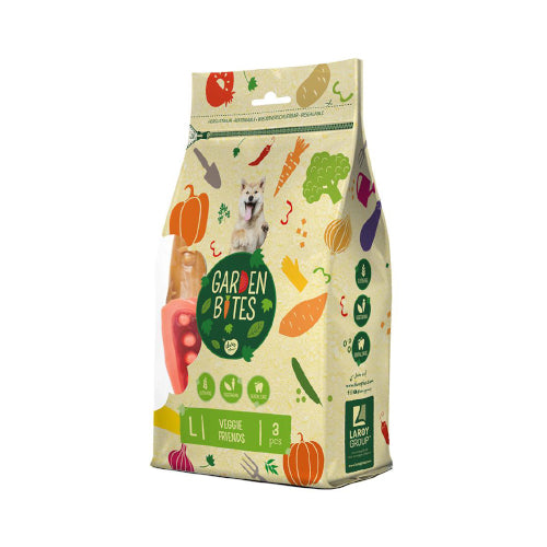 Garden Bites Veggie Friends dog treats to support dental health large size