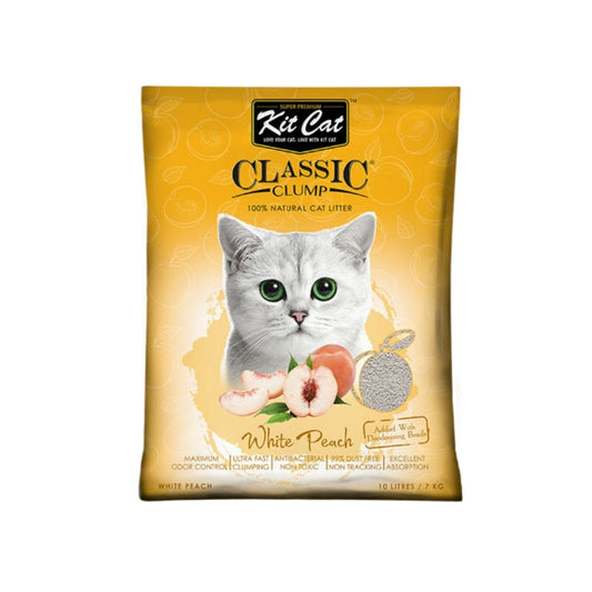 KitCat classic litter for cats with the scent of peach 10L