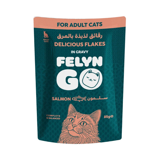 Felyn Go Wet Cat Food Salmon Chunks in Gravy 85g