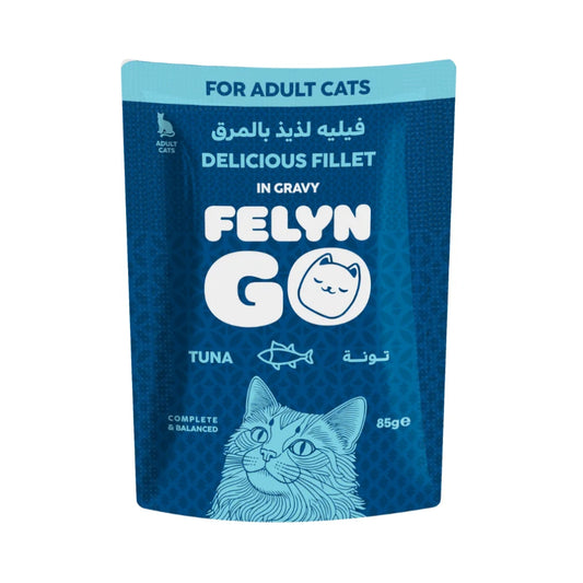Felyn Go Wet Cat Food Tuna Chunks in Gravy 85g