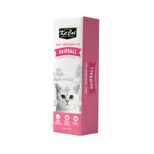 Kit Cat Gel Treat Hairball Control For Cats and Kittens 120g

