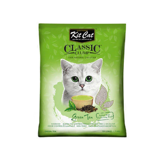 KitCat classic litter for cats with the scent of green tea