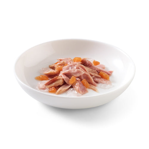 شيزر طعام رطب معلبات التونة مع البابايا في الجيلي للقطط البالغة 75 جرام.