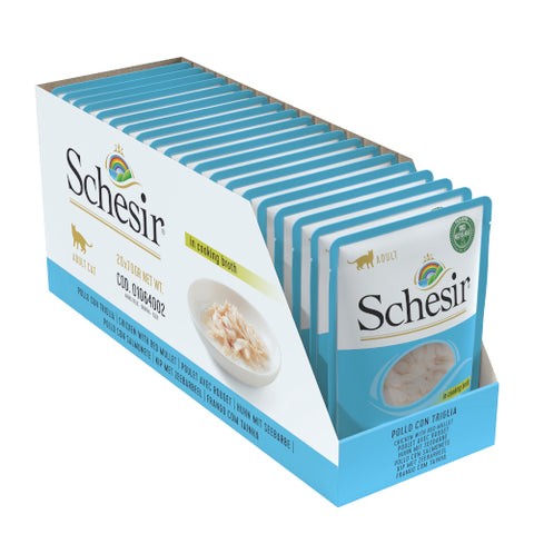 Schesir Wet Food Chicken & Mullet Soup for Adult Cats 85g