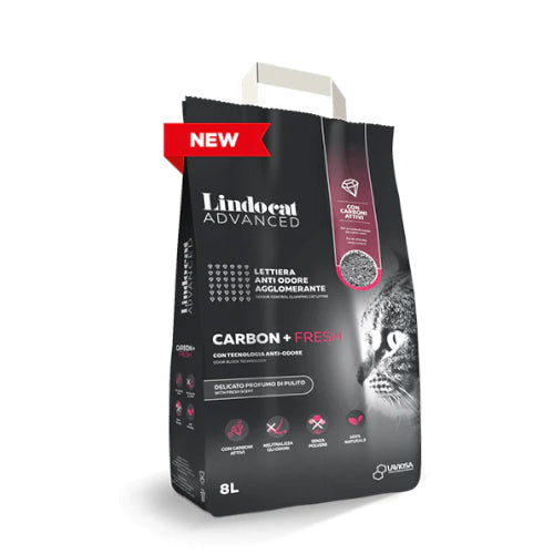 LindoCat Cat Litter Bentonite with Carbon Odorless High Clumping 8 L