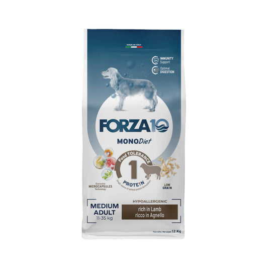 Forza10 Monodiet Dry Food For Adult Medium Dogs in Lamb