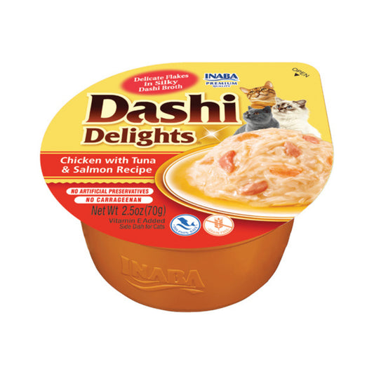 Inaba Dashi Delights Wet Cat Food Chicken with Tuna and Salmon 70g
