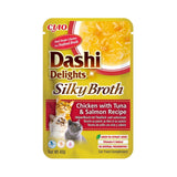 INABA Dashi Delight Cat Complement Wet food With Chicken and Tuna With Salmon in Broth 40g