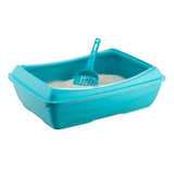 Feline Go Open Cat Litter Box with Scoop - Sky Blue