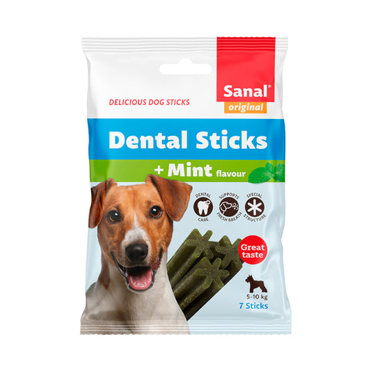 Sanal Dental Sticks Treats For Dogs Small Breeds With Mint 105g