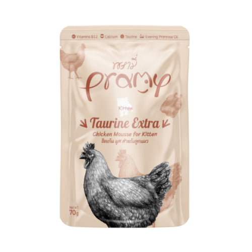 Pramy Extra Taurine Wet Food Chicken Mousse for Kitten 70g