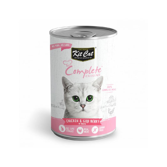 Kit Cat Complete Cuisine Wet Food for Cats with Chicken and Goji Berries in Broth 150 g