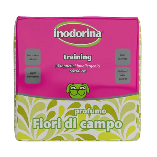 Inodorina Dog Training Mats, Wild Flower Scent, 10 pieces, 60 * 90 cm