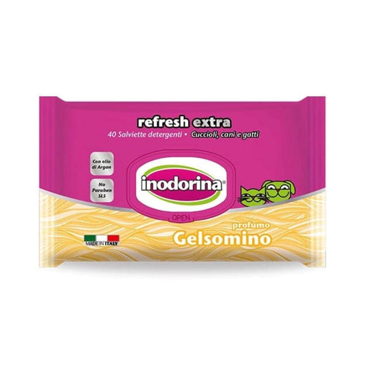 Inodorina Refresh Extra Wipes, Jasmin, 40 Pieces, 20*30 cm