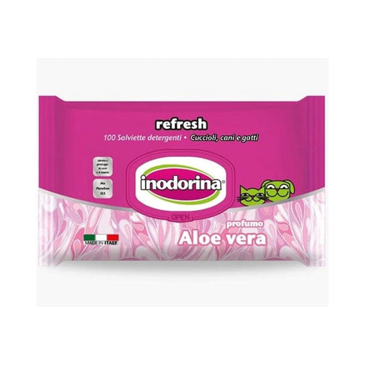 Inodorina Refresh Extra Aloe Vera Wipes, 100 Pieces