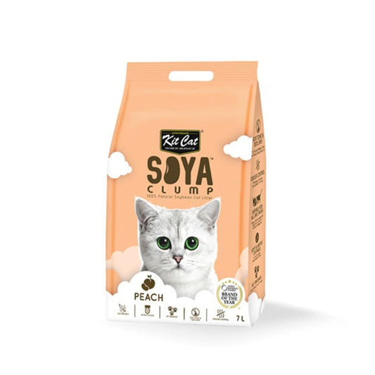 Kit Cat 100% Natural Biodegradable Soybean Litter, Peach, 7L