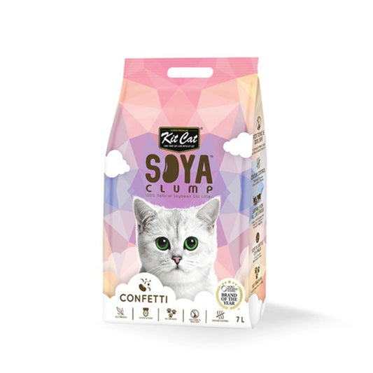 Kit Cat 100% Natural Biodegradable Soybean Litter, Confetti, 7L