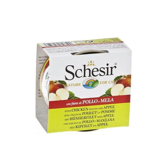 Schesir Wet food chicken strips with apple for adult cats 75g