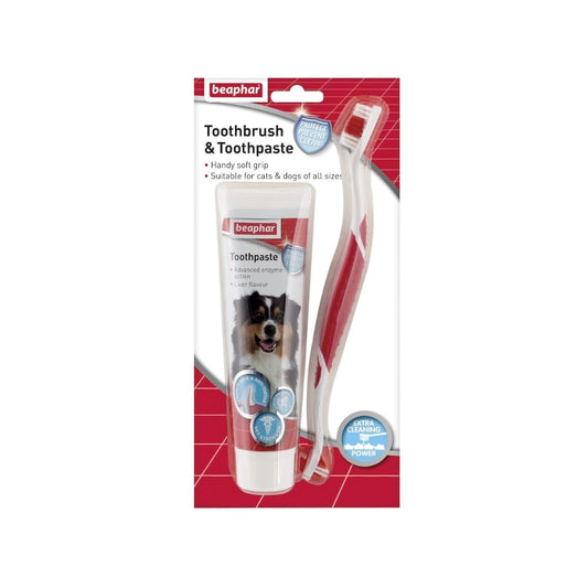 Beaphar Toothpaste with A Brush for Dogs and Cats 100g