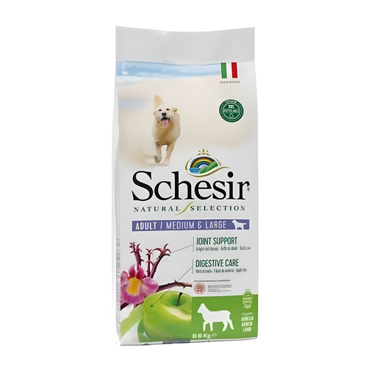 Schesir Dry Food For Medium and Large Breeds Adult Dogs With Lamb