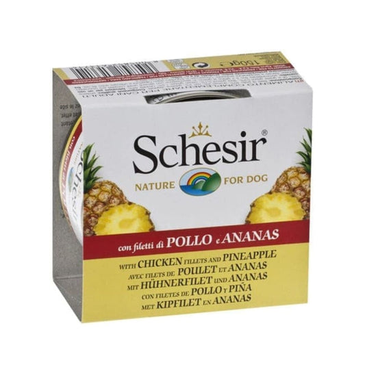 Schesir wet dog food chicken and pineapple 150g