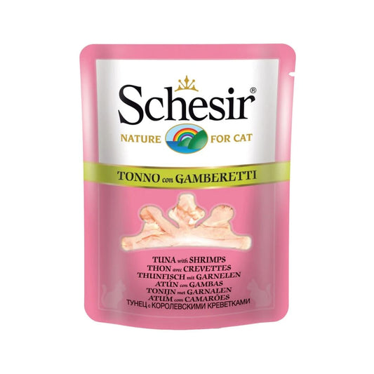 Schesir Wet Food Soup With Tuna And Shrimp For Cats 70 g