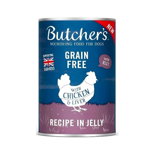 Butcher's Wet Dog Food with Chicken and Liver in Jelly 400g