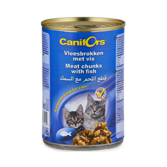 Canifors Wet Cat Food Meat Chunks with Fish 410 g