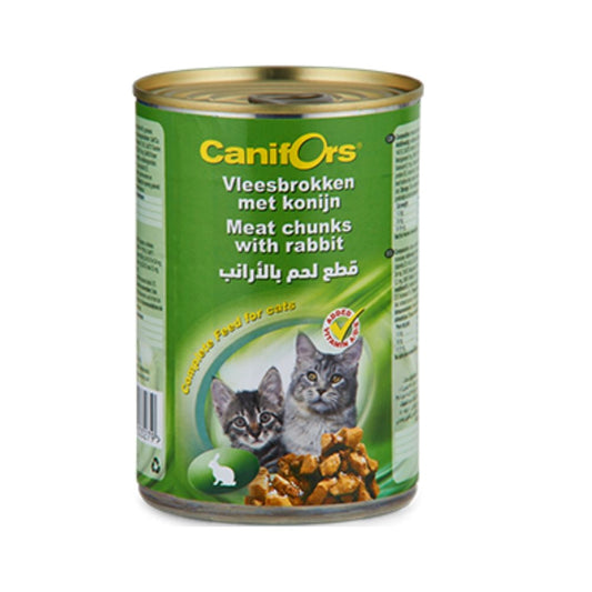 Canifors Wet Cat Food Meat Chunks with Rabbit 410 g