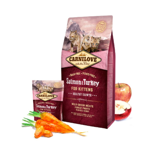 Carnilove Dry Food for Kitten , Salmon and Turkey