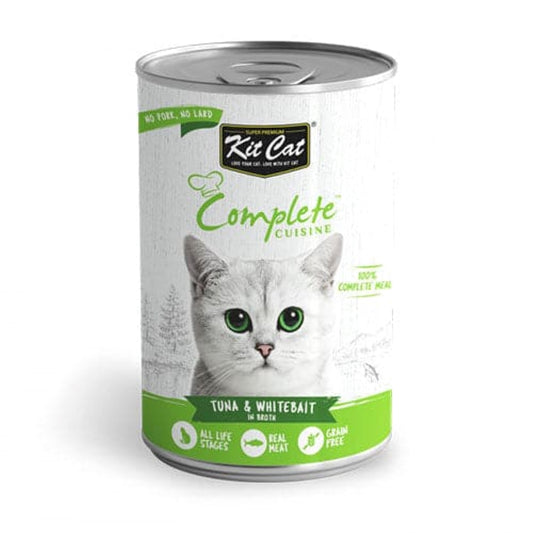 Kit Cat Complete Meal Wet Food for Cats with Tuna and Young Fish Flavor in Soup 150 gm