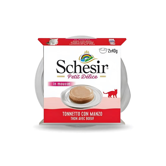 Schesir wet cat food with tuna and beef flavor 40 g