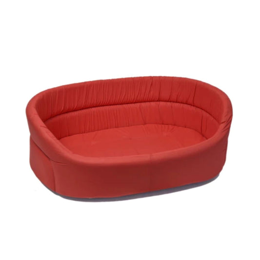 Feline Go foam oval bed for cats and dogs, red