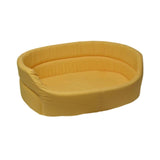 Feline Go foam oval bed for cats and dogs, yellow