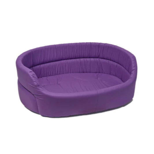 Feline Go foam oval bed for cats and dogs, purple