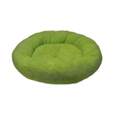 Feline Go Plush Round Bed for Cats and Dogs, Green